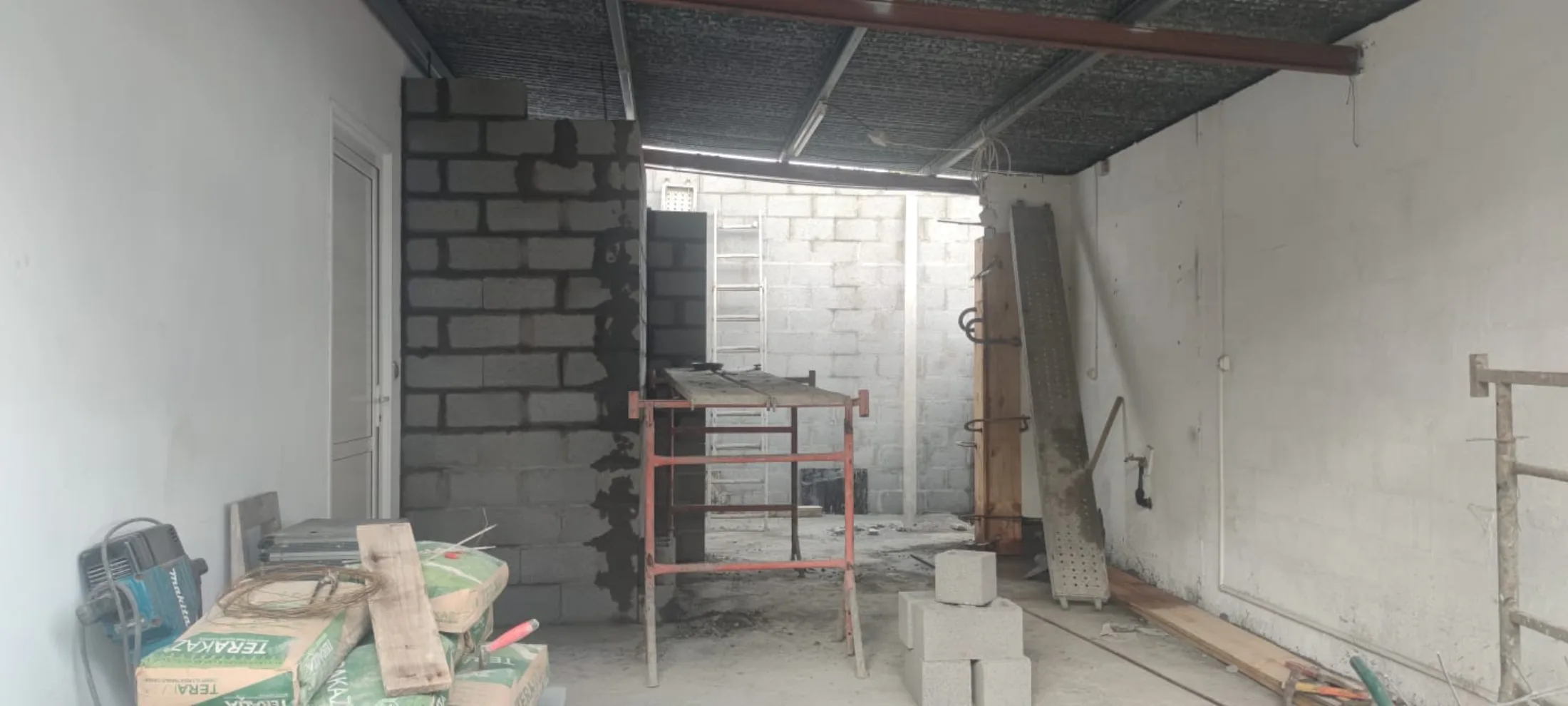 Travaux de maçonnerie pour agrandissement de villa