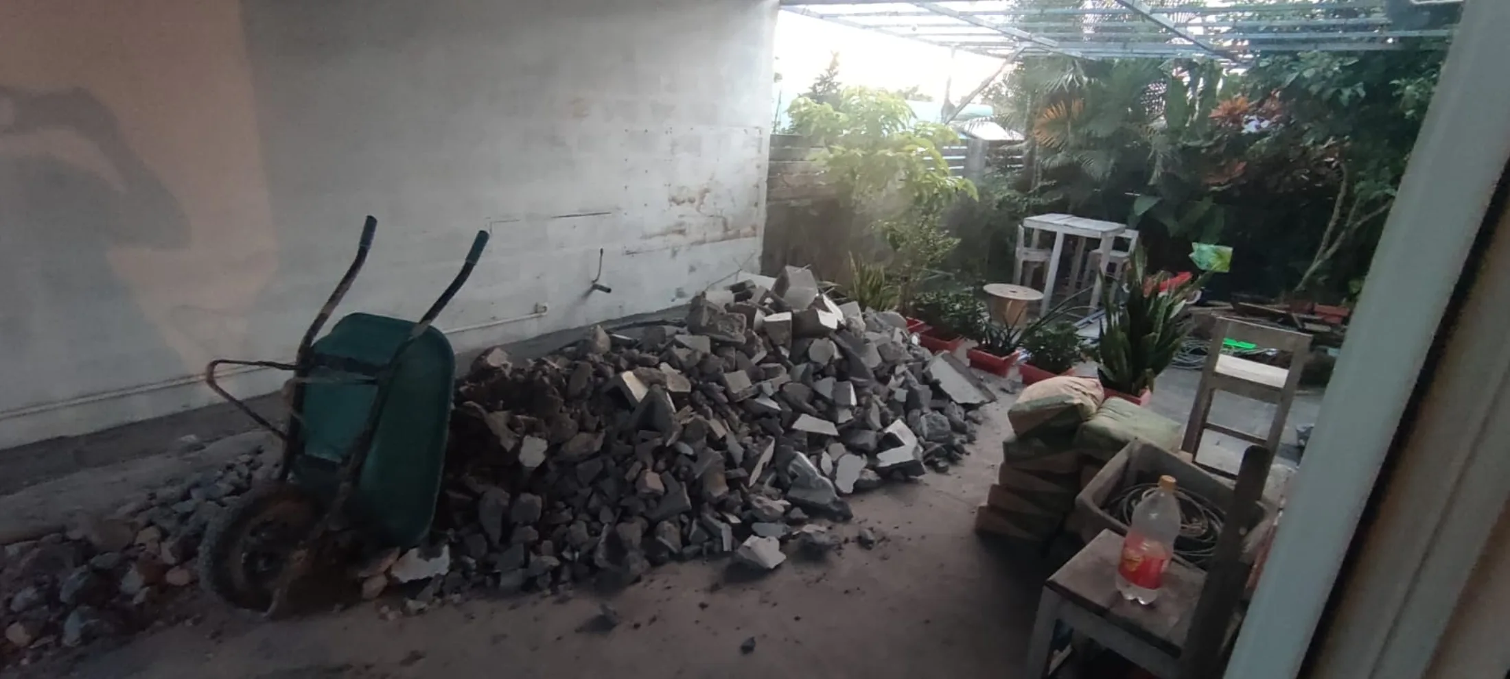Agrandissement de villa en cours de réalisation