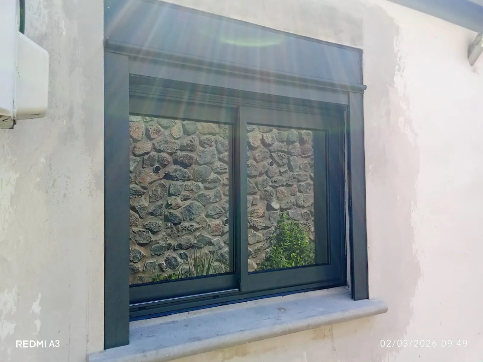 Fenêtre posée avec appui extérieur