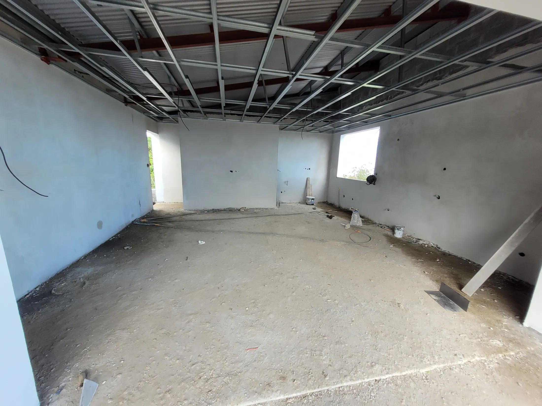 Volume intérieur de villa en chantier
